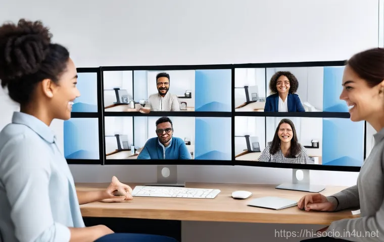 사회적 행동과 조직이론 - **Image Prompt: Collaborative Workspace - First Impressions and Active Listening**
    "A vibrant an...