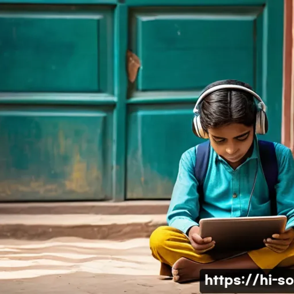사회적 계층과 불평등 - **Prompt:** A split image illustrating the digital divide in education. On the left side, depict a r...